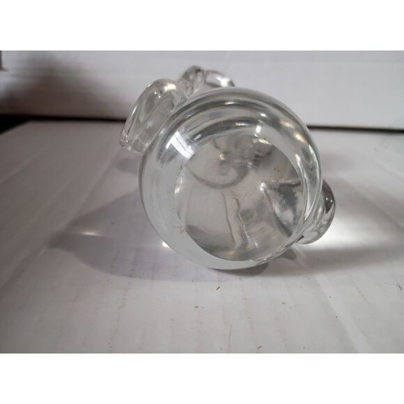 5 1/2" Clear Glass Owl Paperweight Figurine - Picture 5 of 6